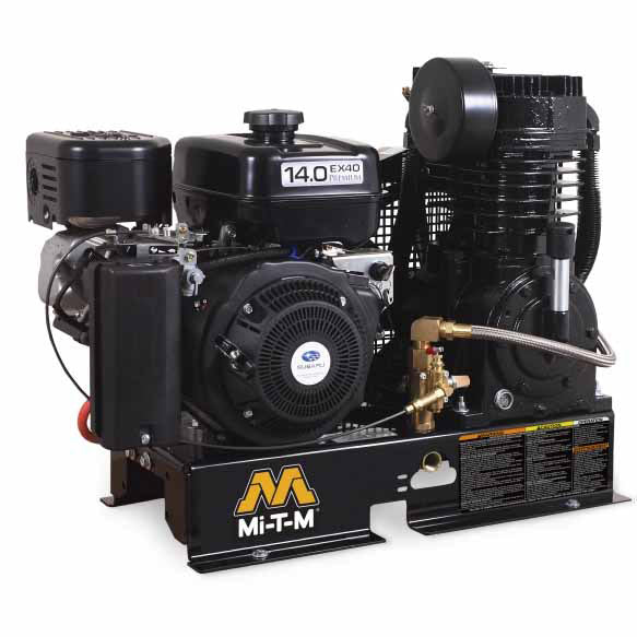 Mi-T-M ABS-14S-B Base Mount Two Stage Gasoline Air Compressor - Moutools