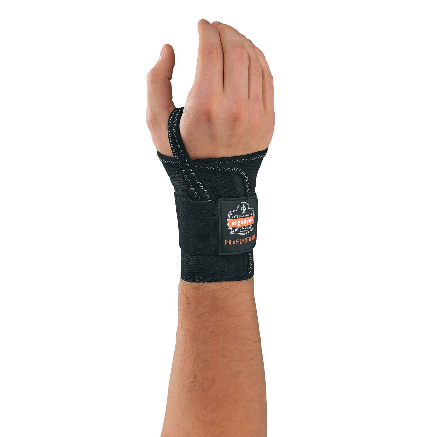Ergodyne 70002 ProFlex 4000 Single Strap Wrist Support, Small, Black - Moutools
