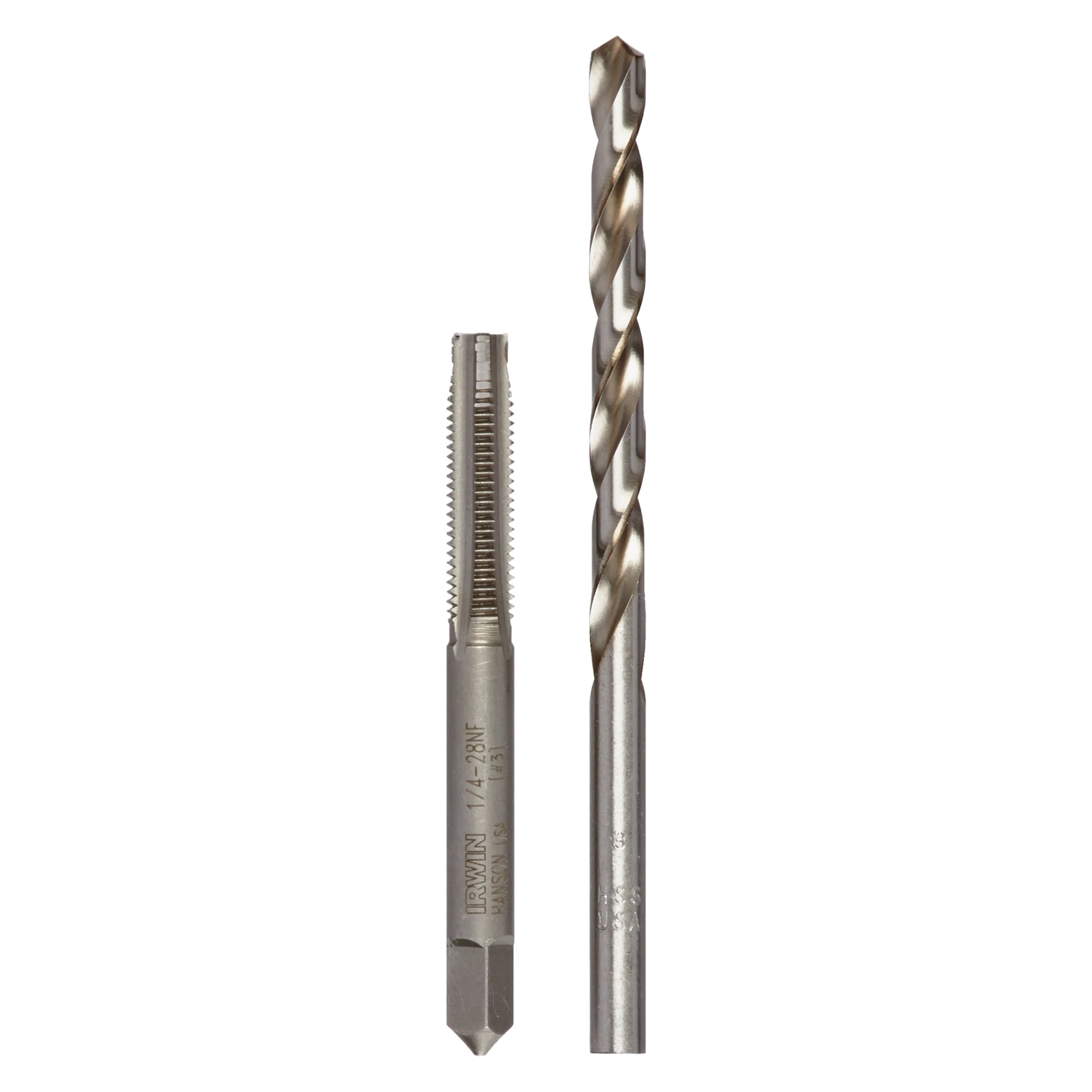 Irwin 1897529 Hanson 2-Pack SAE Tap and Drill Set 1/4-18 - Moutools