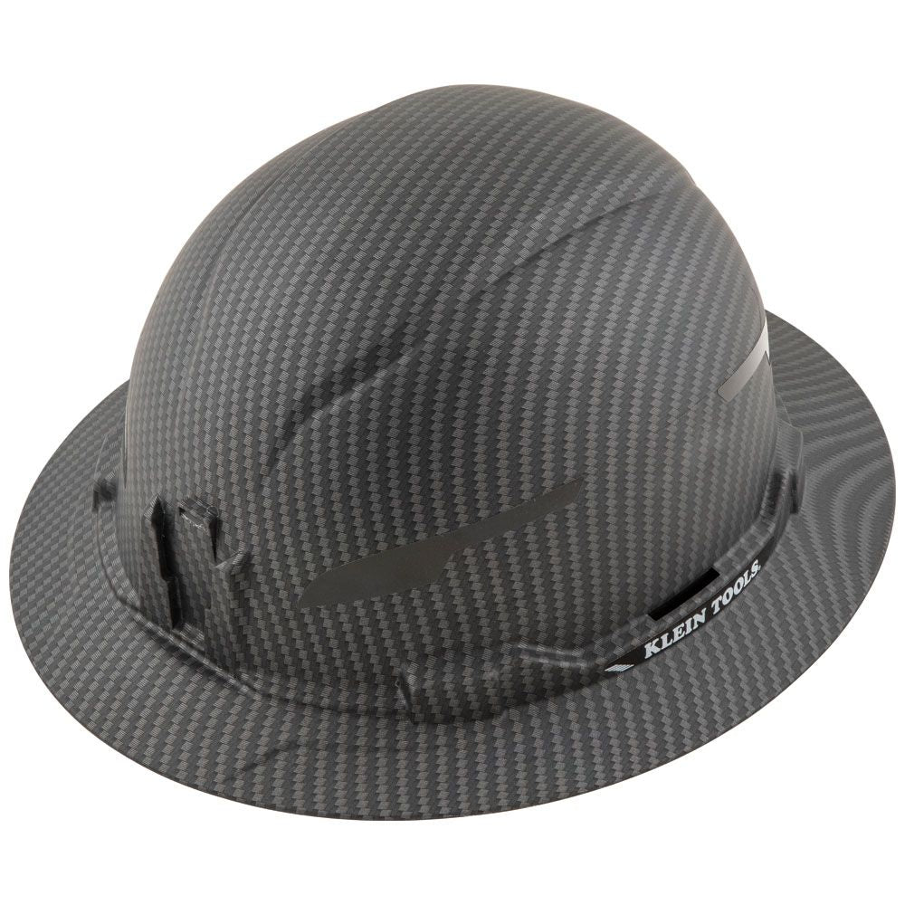 Klein 60345 Hard Hat, Premium KARBN Pattern, Non-Vented Full Brim, Class E - Moutools