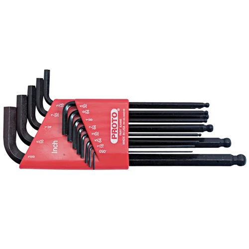 Proto J4995 13 Piece Round Head Hex Key Set - Moutools