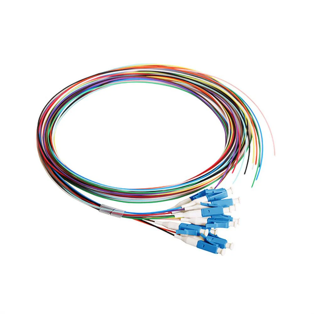 Cleerline PT-LC12-SM-1M 12 Fiber Pigtails, LC/UPC, 900 Micrometer, 9 Micrometer OS2, 1 m - Moutools