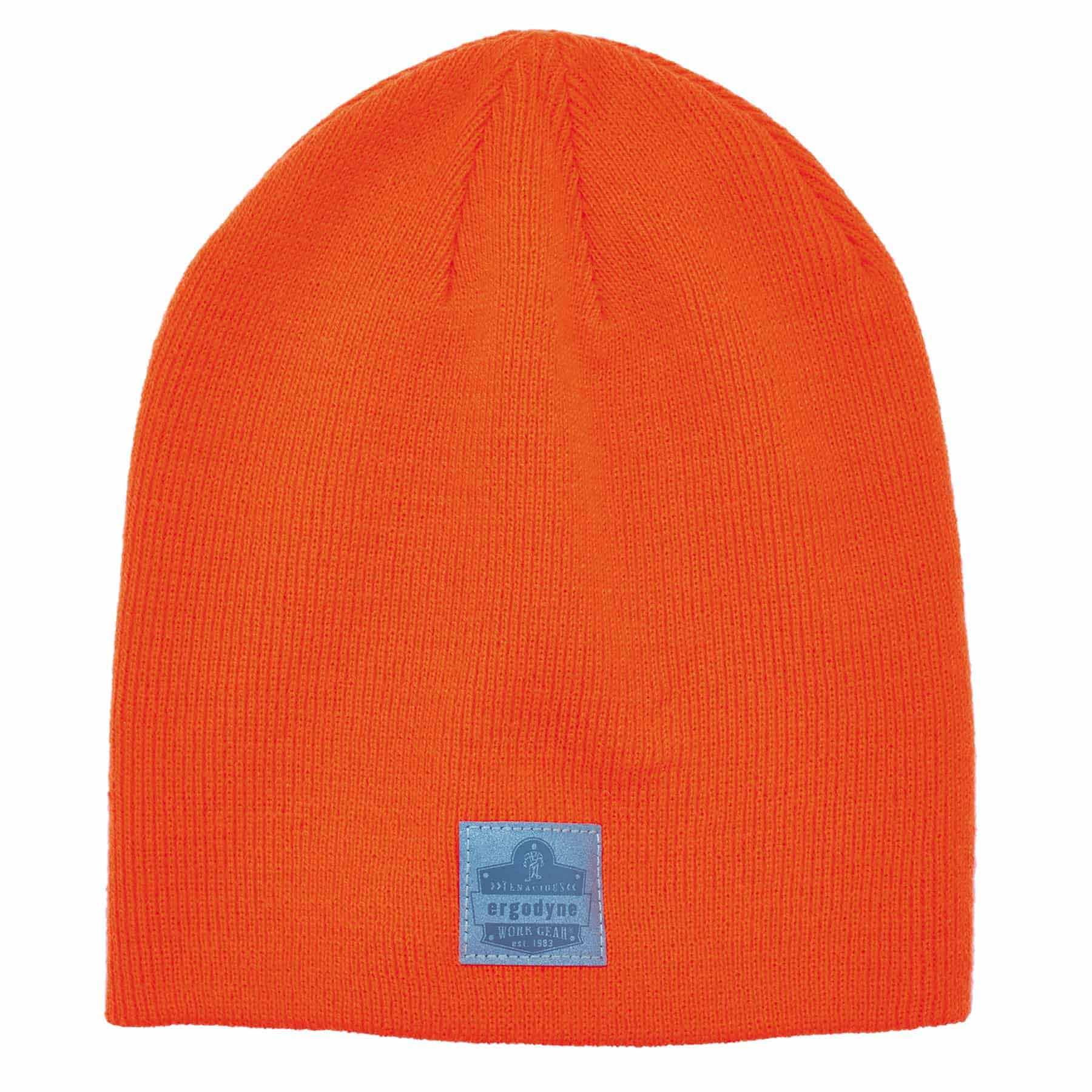 Ergodyne 16814 6812  Orange Rib Knit Beanie - Moutools