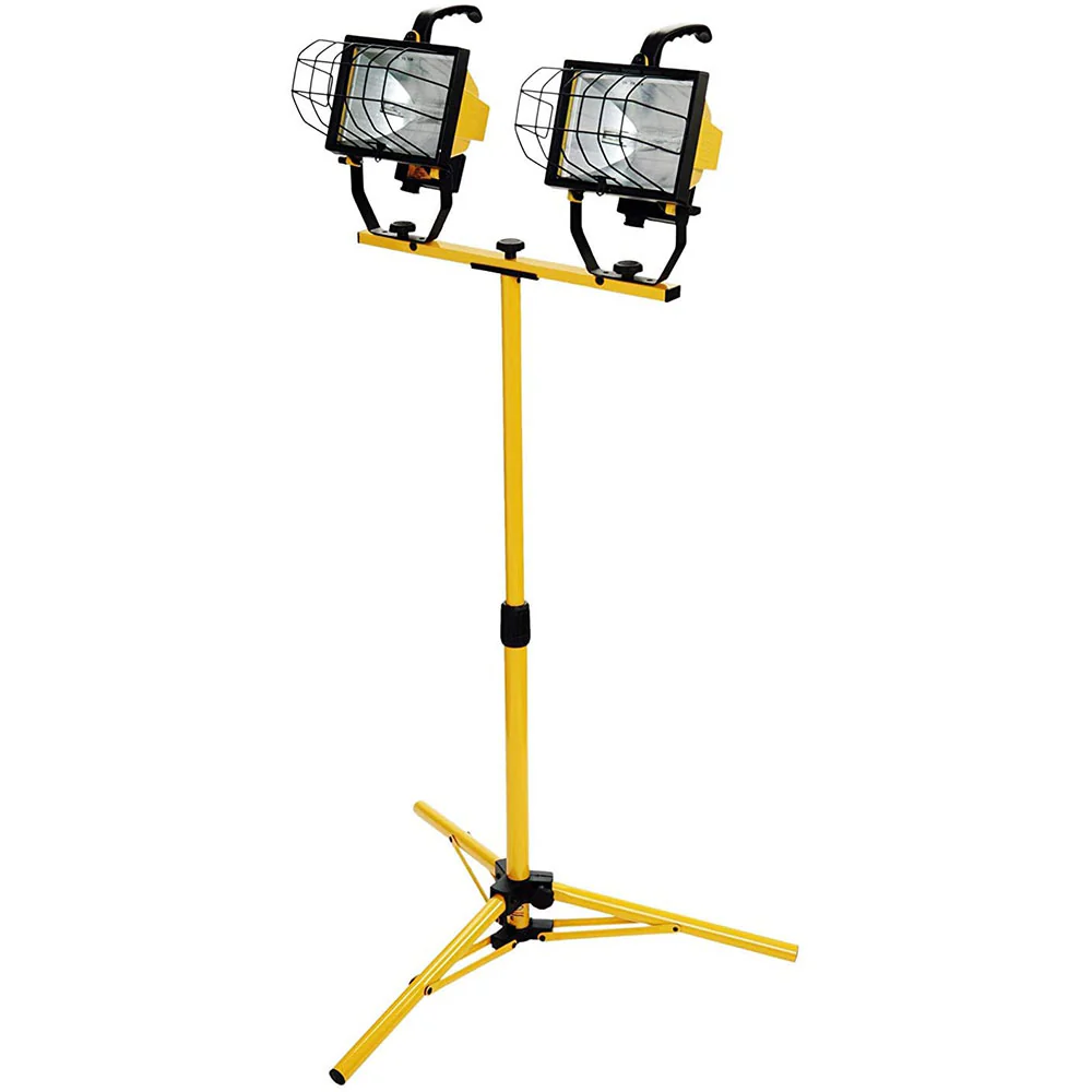 Woods L13 Twin Head Work Light, Adjustable Tripod Up To 42 Inches Tall, 16,000 Lumen, 4-Foot 18 - Moutools