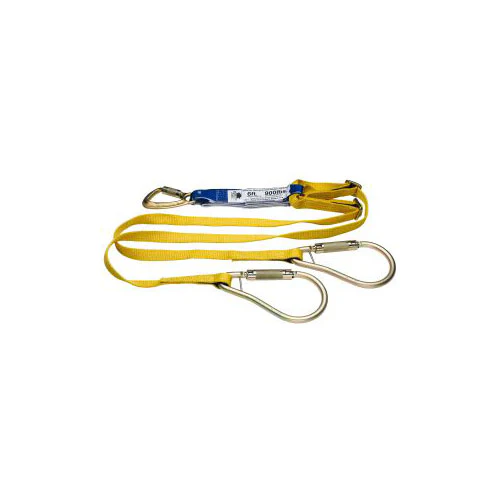 Werner C412402 6' DeCoil Twinleg Lanyard, Snap Hook, 2