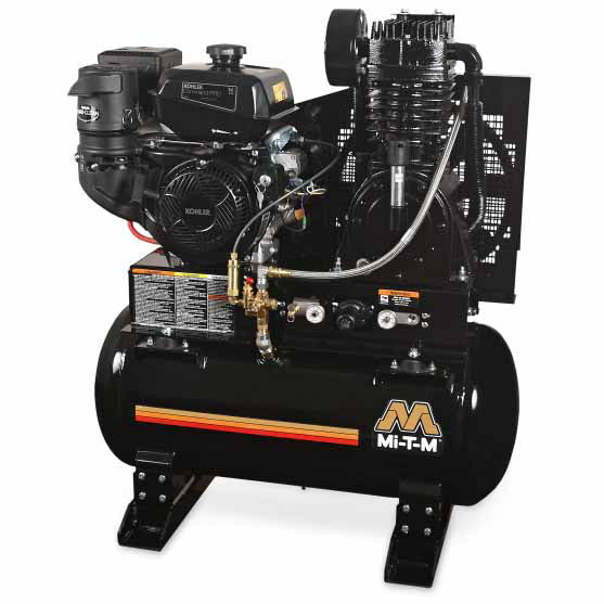 Mi-T-M ABS-14K-30H 30-Gallon Two Stage Gasoline Air Compressor - Moutools