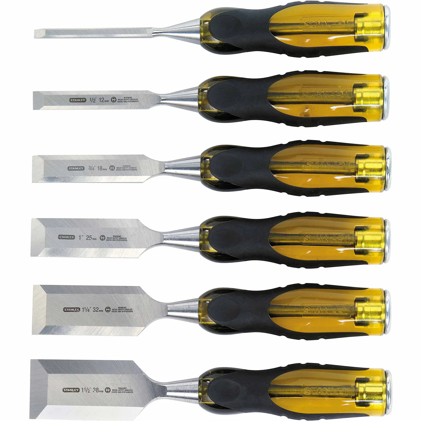 Stanley 16-971 Stanley FatMax Short Blade Chisel Set - 6 Pc. - Moutools