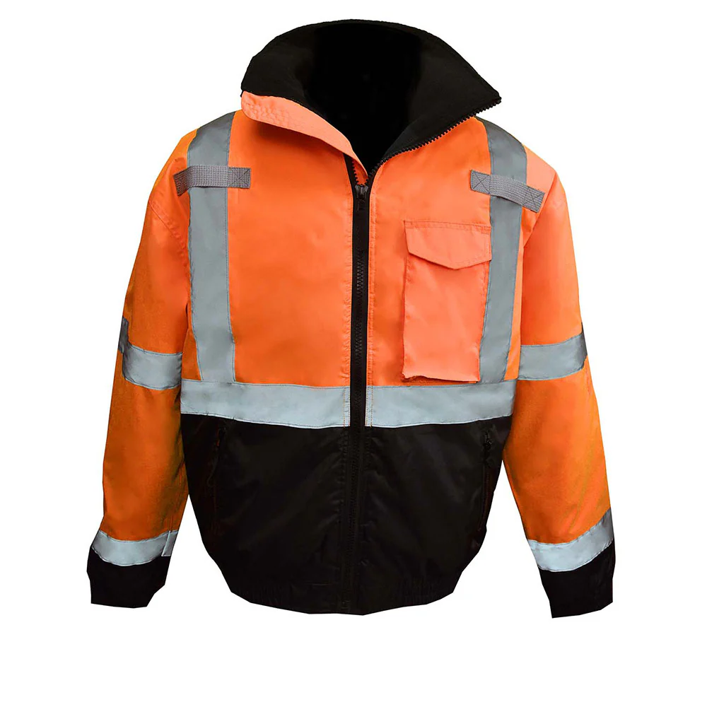 Radians SJ11QB-3ZOS-3X Hi Viz Class 3 Weatherproof Bomber Jacket, Green, 3X - Moutools