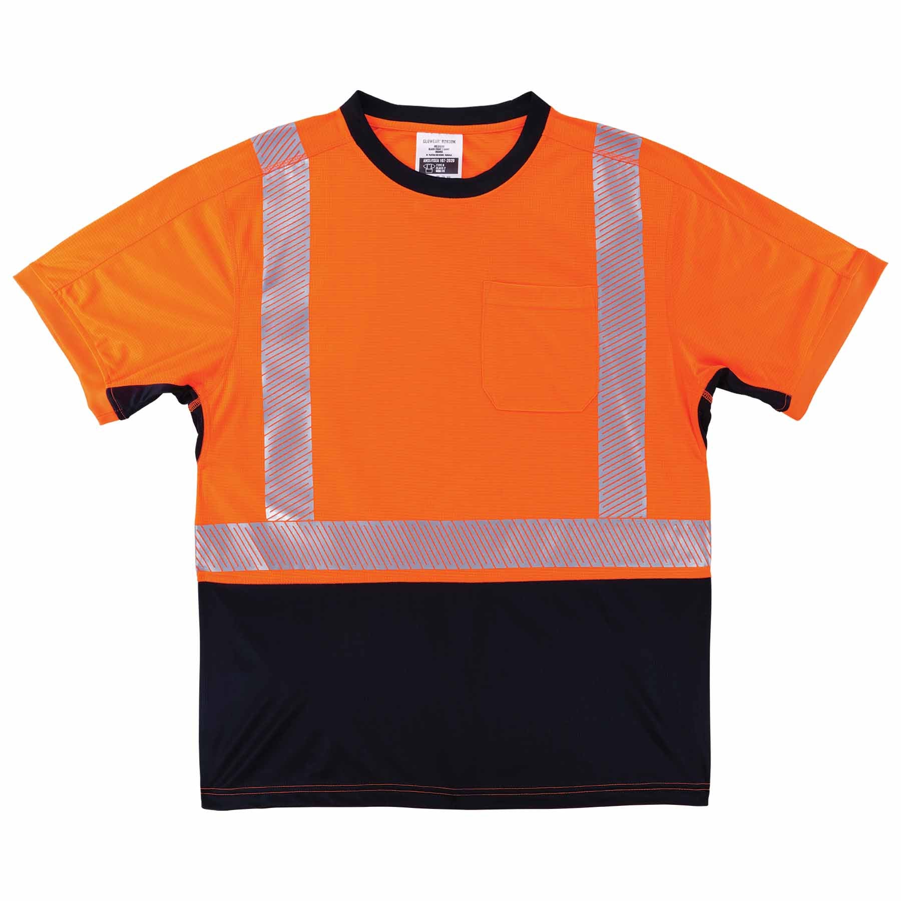 Ergodyne 23513 8283BK M Orange Class 2 Performance T-Shirt - Lightweight - Moutools