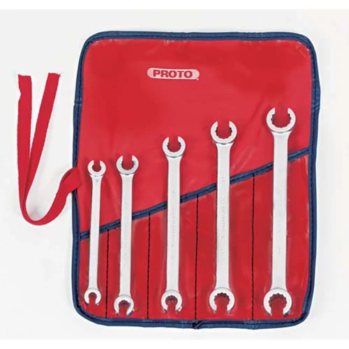 Proto J3700MT 5 Pc. Metric Double End Flare Nut Wrench Set - 12 Point - Moutools
