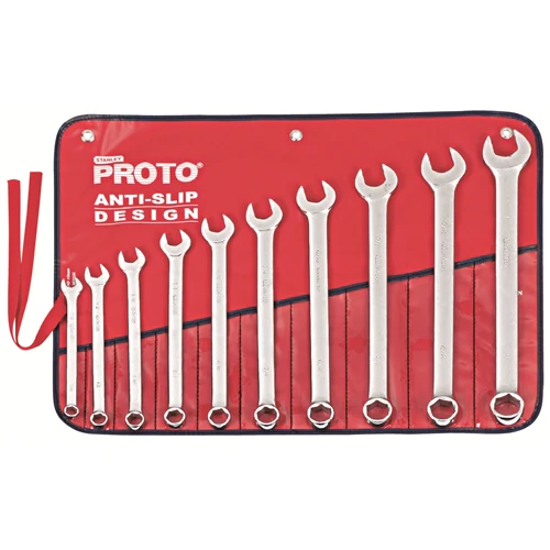 Proto J1200GHASD 10-Pieces SAE Combination Wrench Set, 6 Point - Moutools