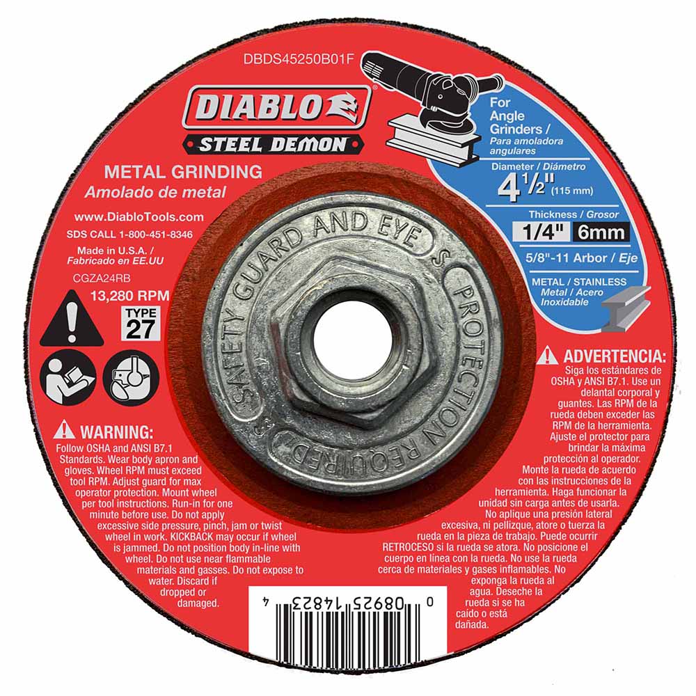 Diablo DBDS45250B01F Steel Demon 4-1/2