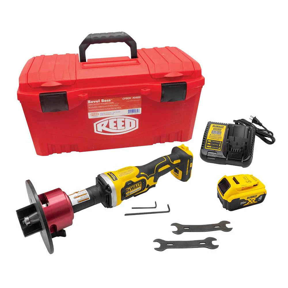 Reed 04659 CPBDK - Bevel Boss Cordless Pipe Beveler Kit - Moutools