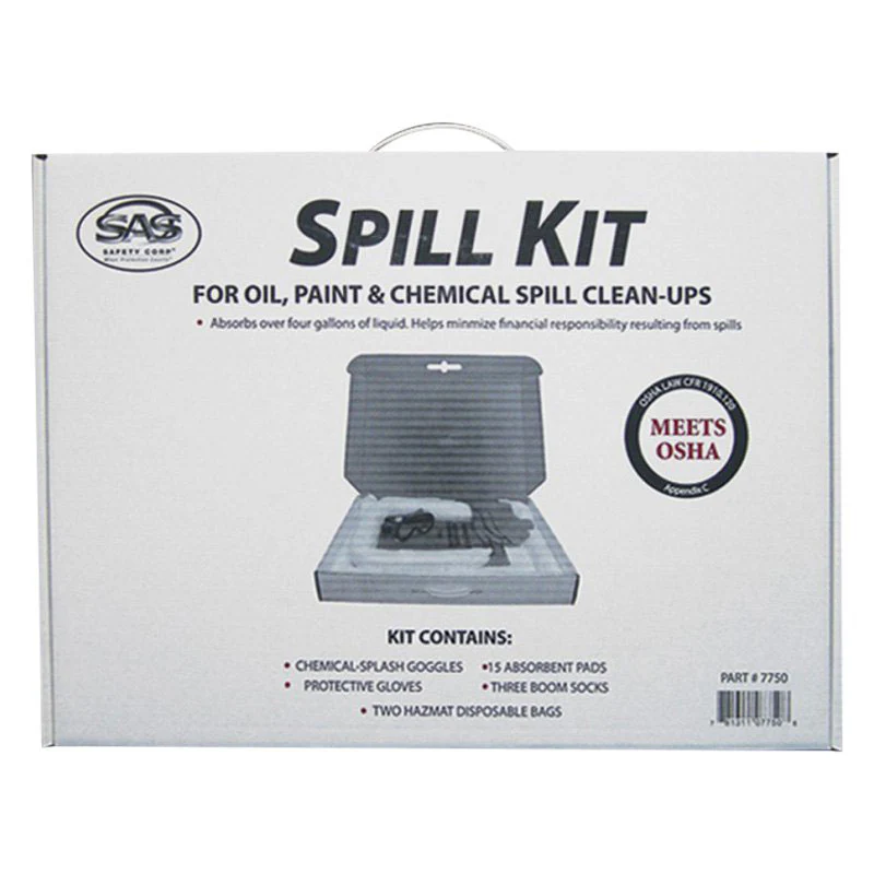 SAS Safety 7750 Emergency Response Spill Kit - Moutools