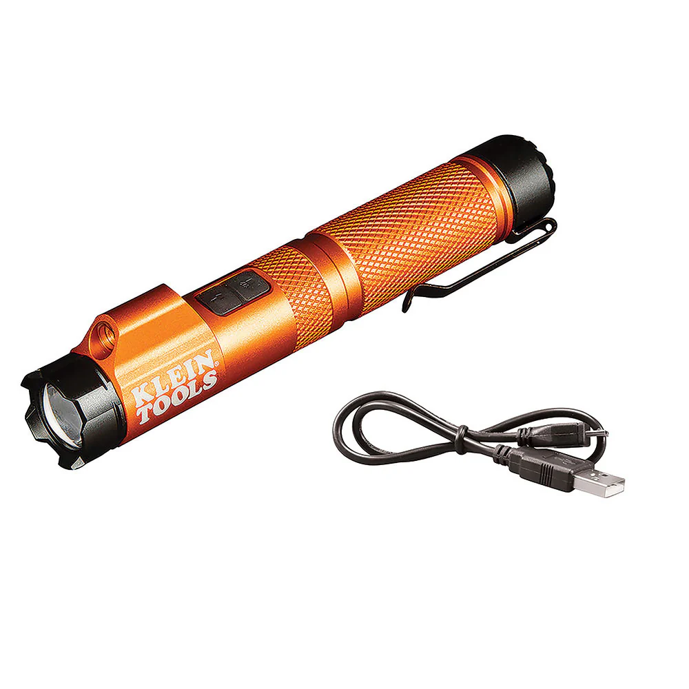 Klein 56040 Rechargeable Focus Flashlight with Laser - Moutools