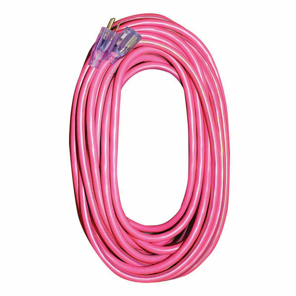 Voltec 05-00153 100' Pink Outdoor Extension Cord - Moutools