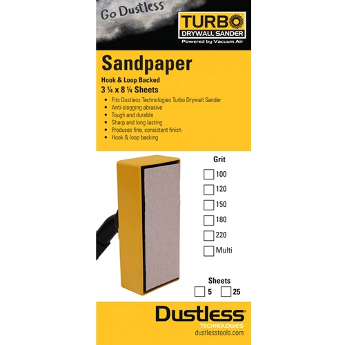 Love-Less Ash 54701 Sandpaper 150 Grit 5 Pack - Moutools