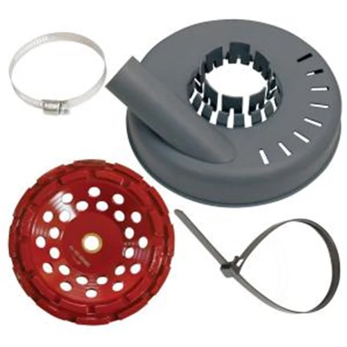 Love-Less Ash D1858 7 In. Dustie Shroud and Diamond Cup Wheel Combo - Moutools