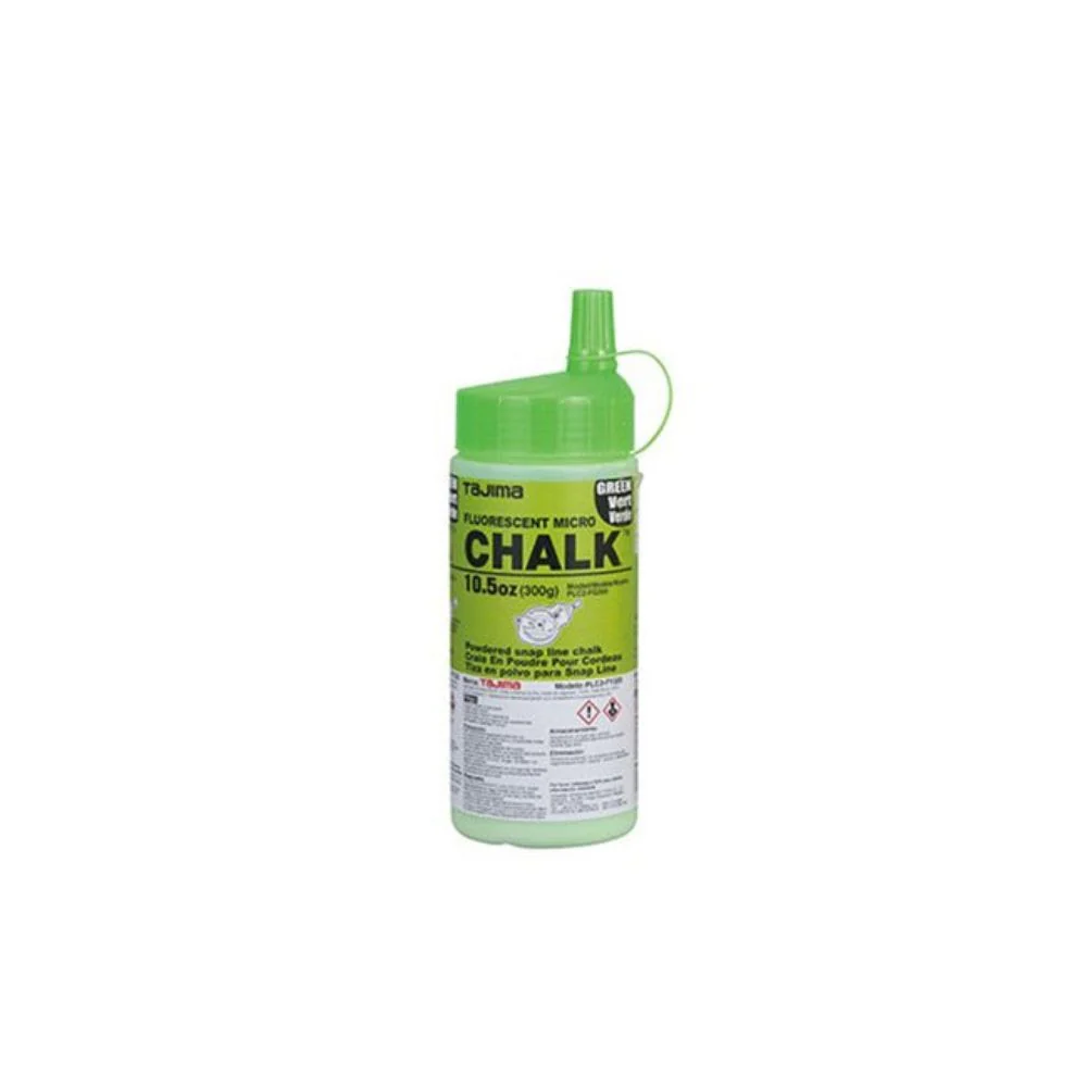 Tajima PLC2-FG300 Chalk-Rite Ultra Fine Chalk 10.5 oz. with Easy Fill Nozzle, Fluorescent Green - Moutools