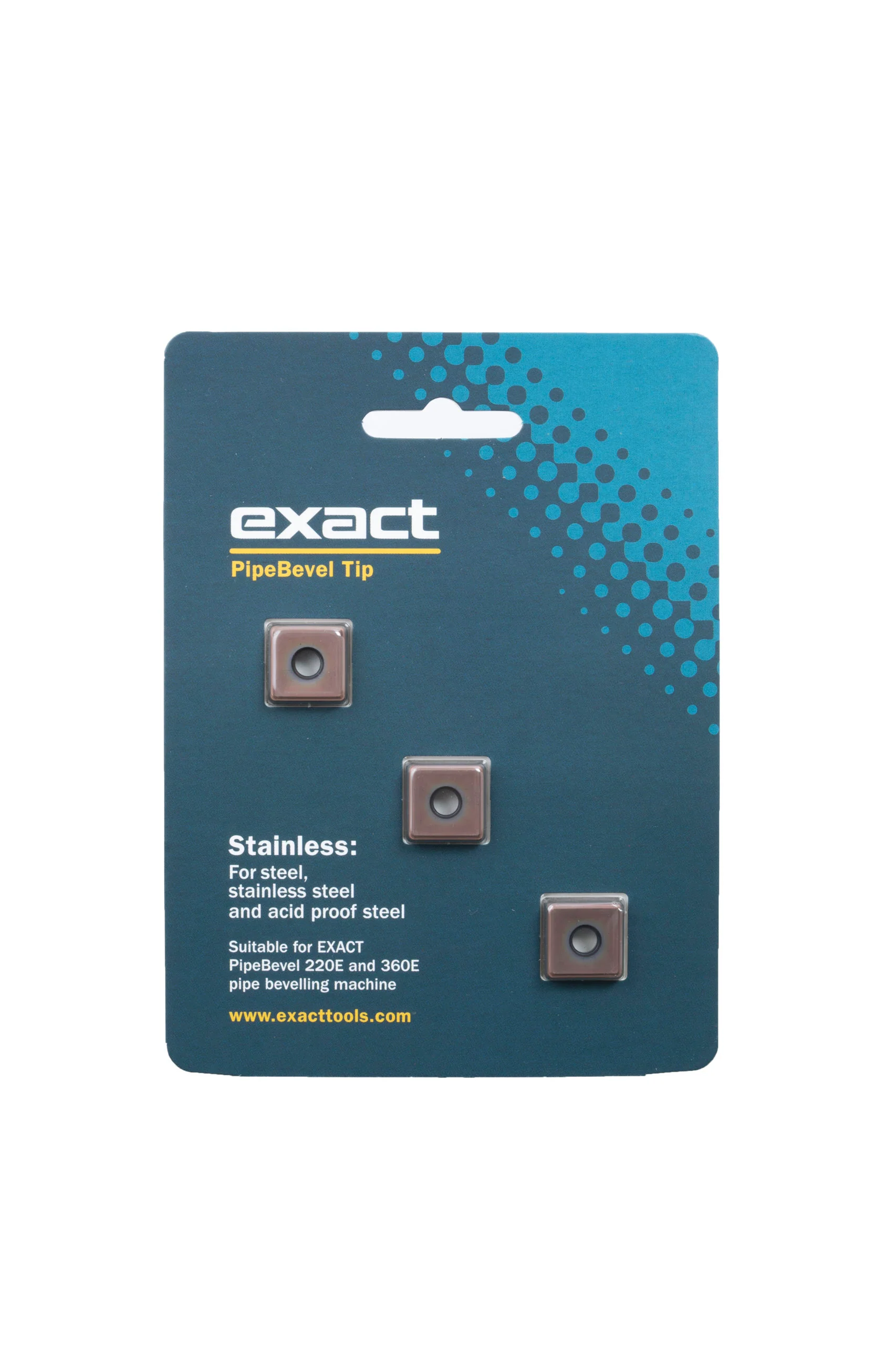 Exact 70104504  Stainless Steel Bevel Tips-Pack of 3 - Moutools
