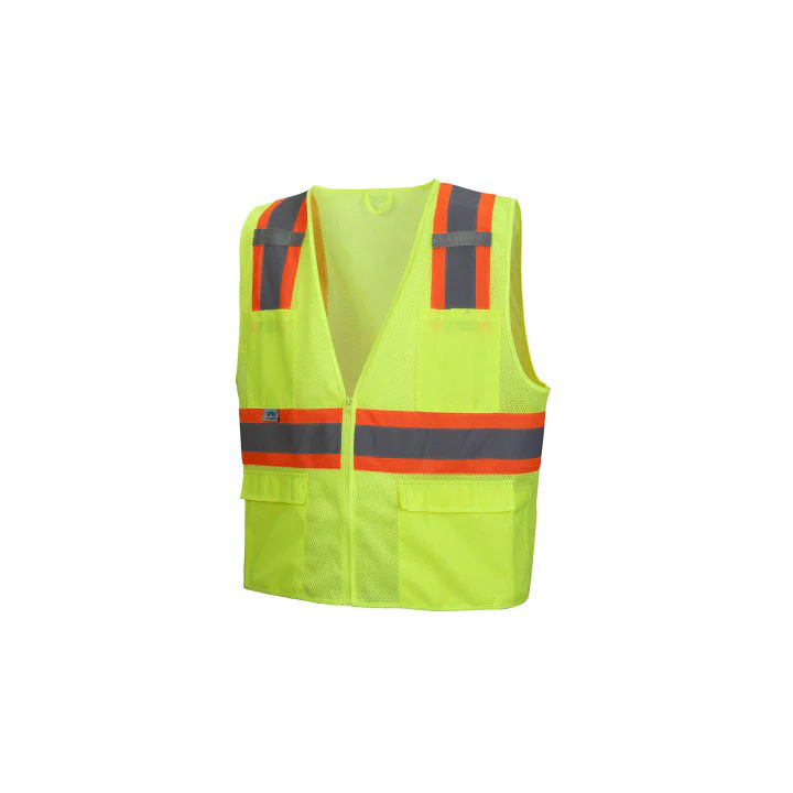 Pyramex RVZ2310X5 Safety Vest - Hi-viz lime - All mesh - Size 5X Large - Moutools