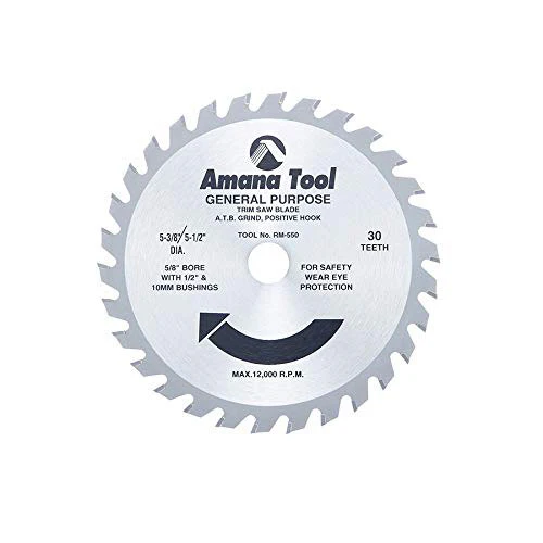 Amana RM550 General Purpose Carbide Tipped, 30T ATB 5/8