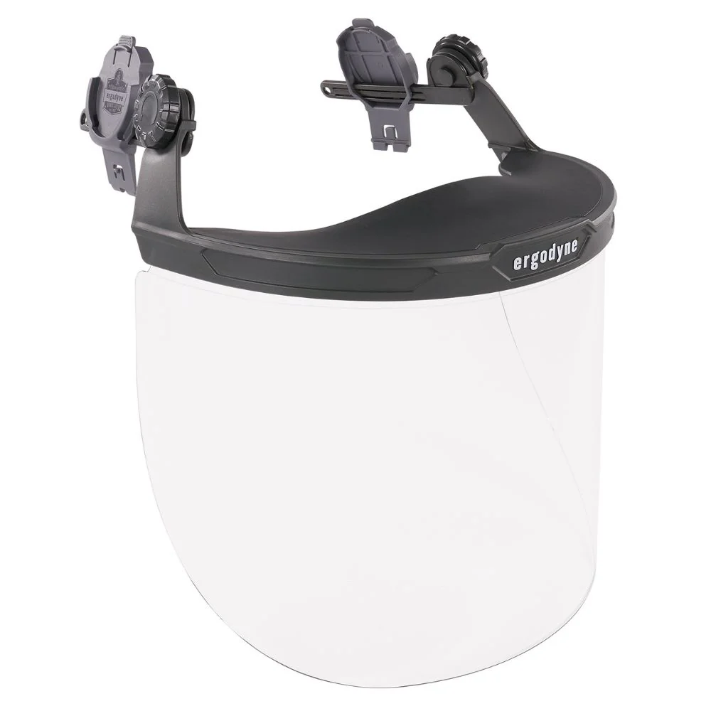 Ergodyne 60245 #8995 Clear Lens Gray Hard Hat Face Shield for Full Brim - Moutools