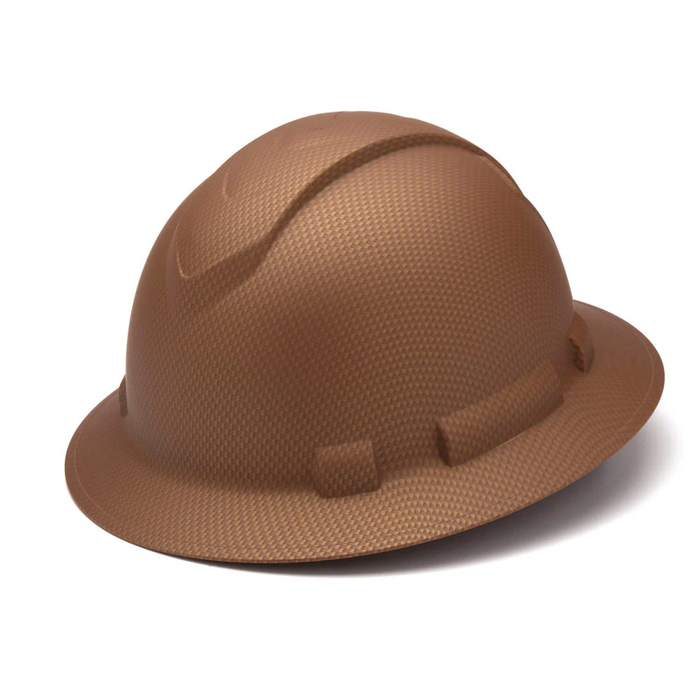 Pyramex HP54118 Ridgeline Copper Brown Full Brim Hard Hat, 4 Pt Ratchet - Moutools