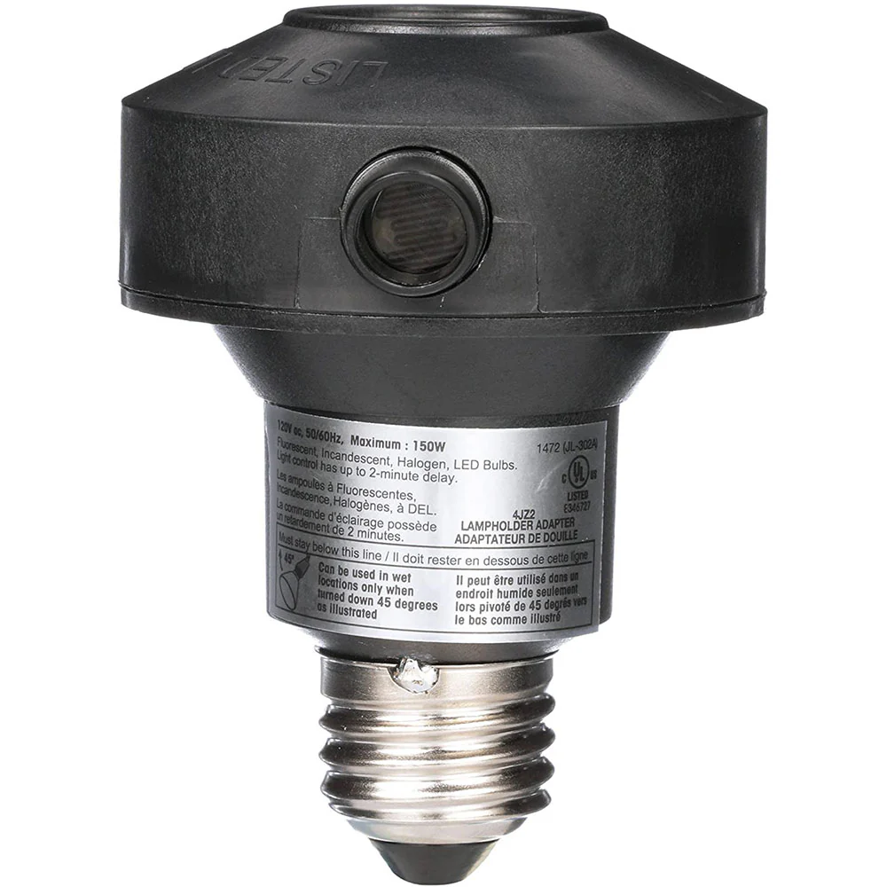Woods 1472 1472WD Outdoor Floodlight Control Socket with Light Sensor Photocell - Moutools