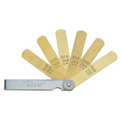 Proto J000BR 6-Blade 1/2 X 3-5/16 Non-Magnetic Feeler Gauge Set - Moutools