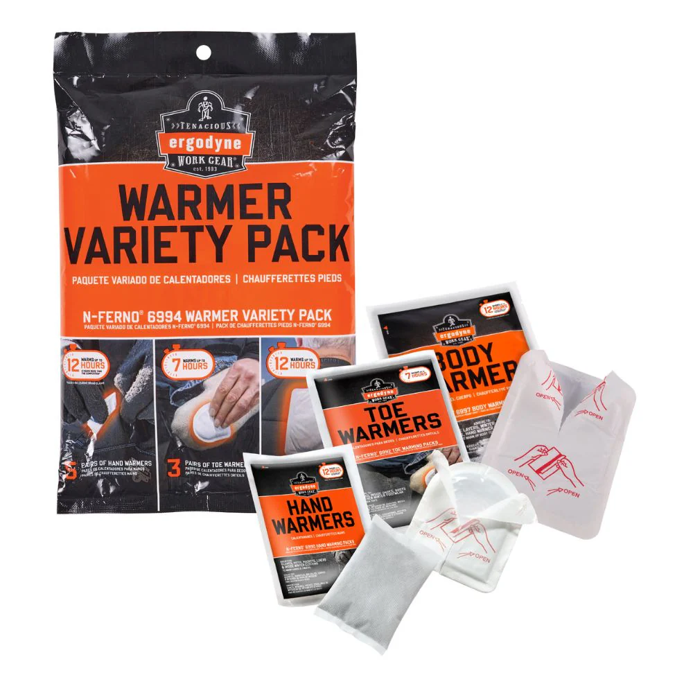 Ergodyne 16994 #6994 White Warming Variety Pack - Moutools