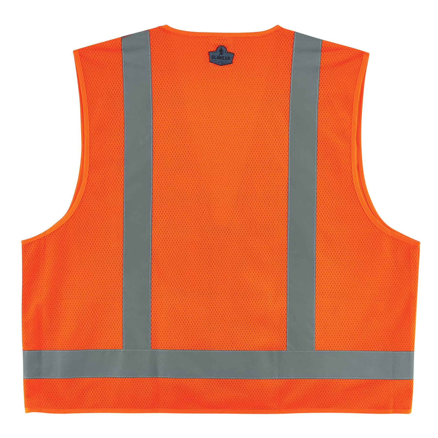 Ergodyne 24011 GloWear 8249Z Type R Class 2 Economy Surveyors Vest, XSmall, HV Orange - Moutools