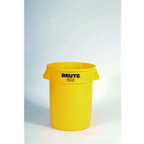Rubbermaid FG263200YEL BRUTE Container/Trash Can without Lid (2632) - Moutools