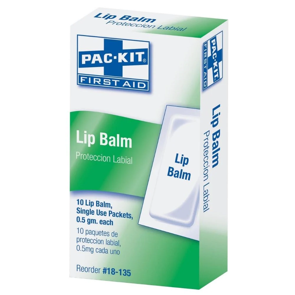 First Aid Only 18-135 Lip Balm Packets, 10/box - Moutools