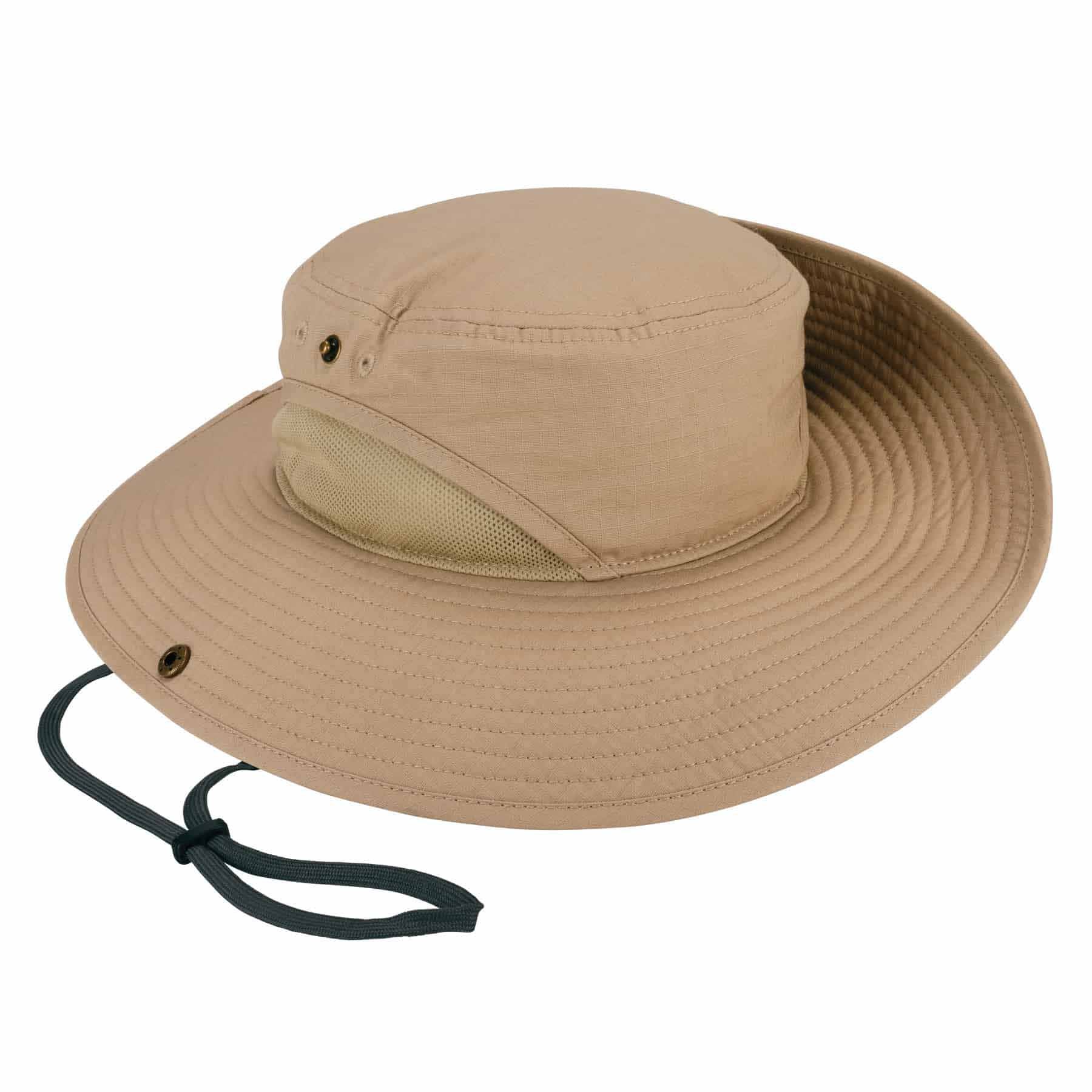 Ergodyne 12599 8936 L/XL Khaki Lightweight Ranger Hat - Mesh Paneling - Moutools