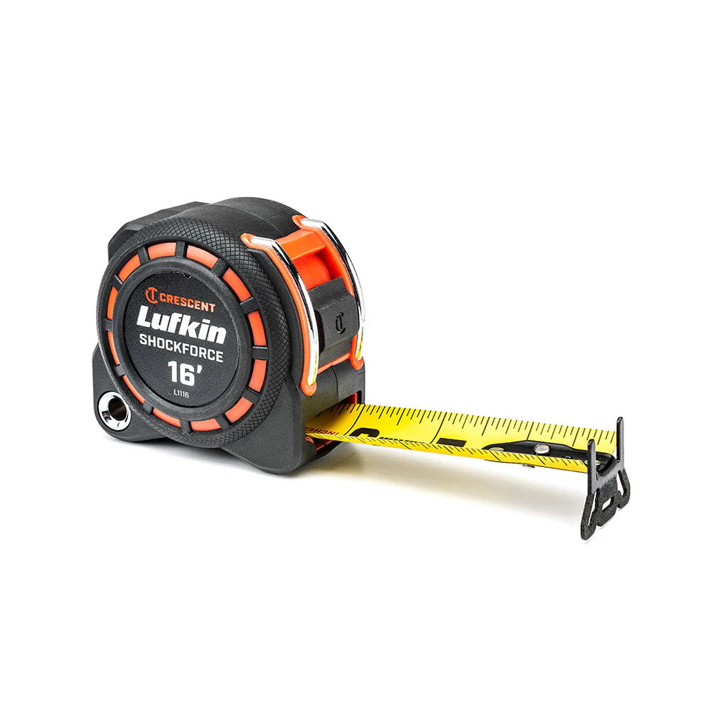 Crescent Lufkin L1116 Shockforce Tape Measure, 16'x1-3/16
