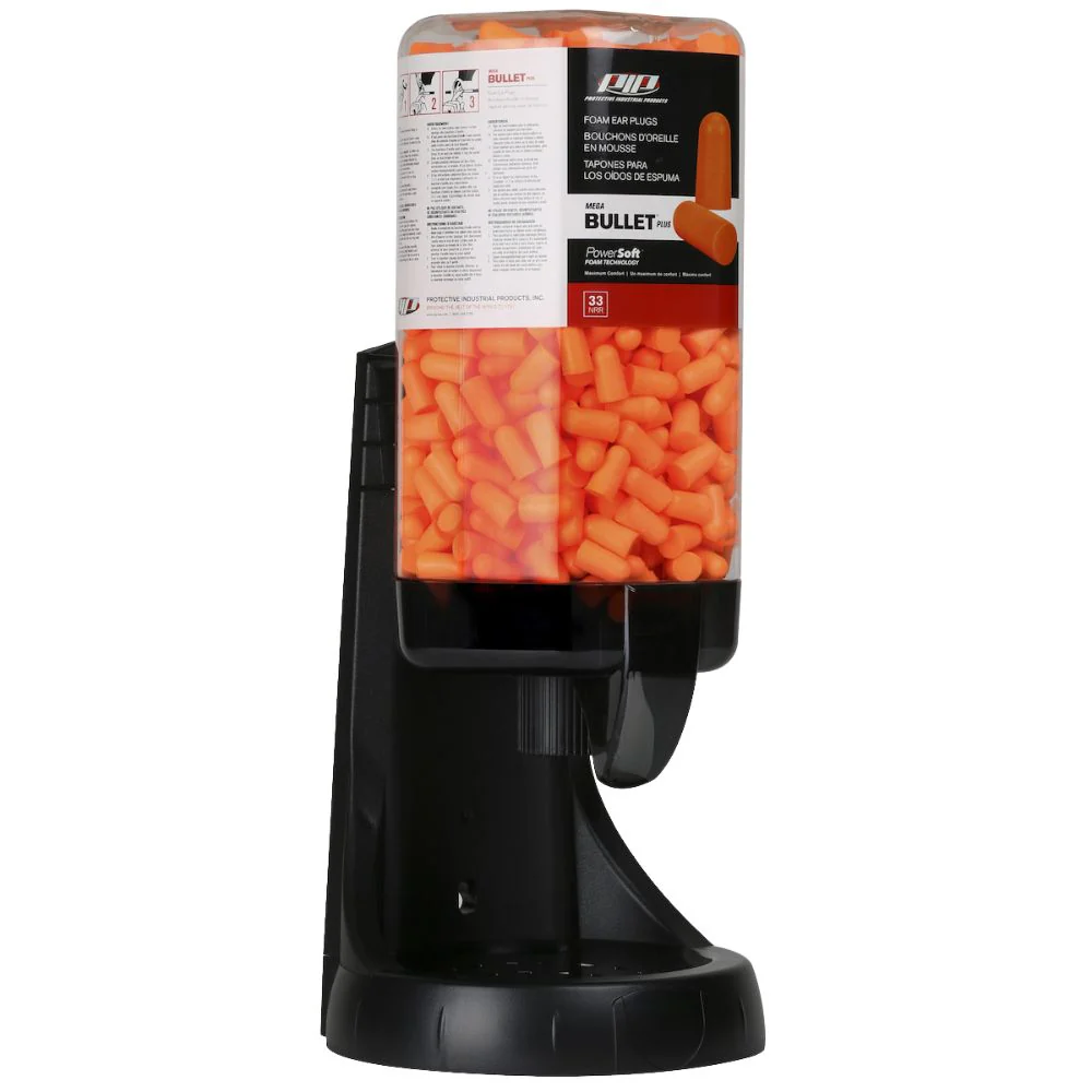 PIP 267-HPD810-500 Prefilled Mega Bullet Plus Ear Plug Dispenser - 500 Pairs - Moutools