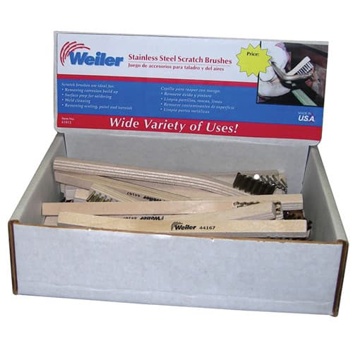 Weiler 61012 Stainless Steel Scratch Brush Countertop Display - Moutools