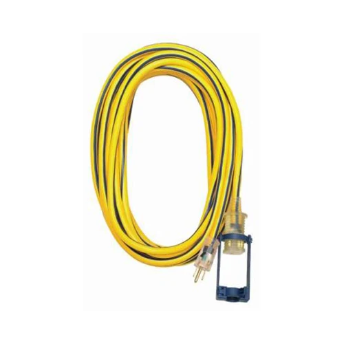 VOLTEC 05-00105 25' 12/3 U-G Extension Cord Yellow Blue Stripe - Moutools