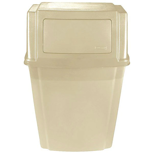 Rubbermaid FG782200BEIG Slim Jim Wall Mounted Container/Trash Can - Moutools