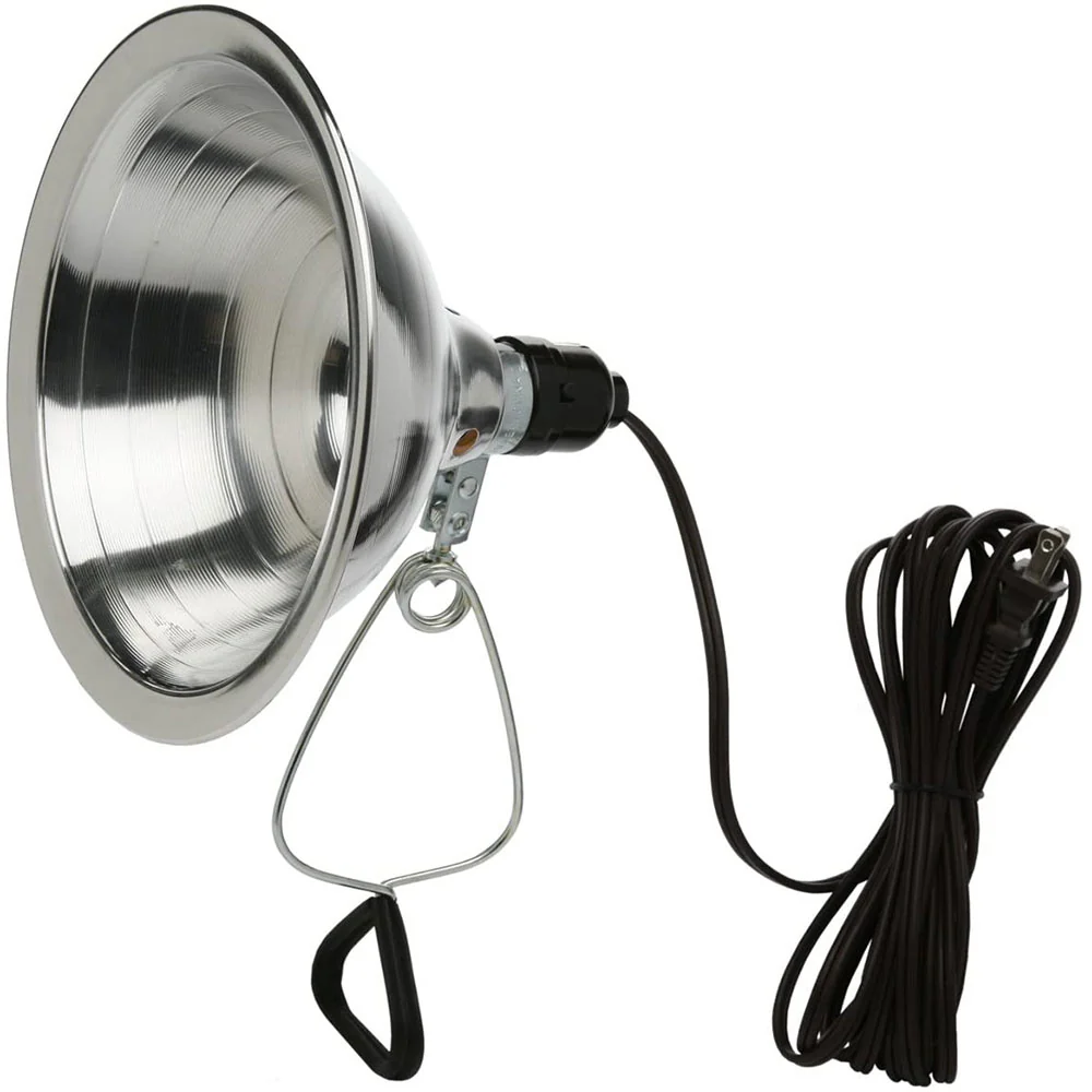 Woods 169 SPT-2 Aluminum Clamp 8.5-Inch Reflector,150-Watt, 18/2-Gauge 6-Foot Cord with Polariz - Moutools