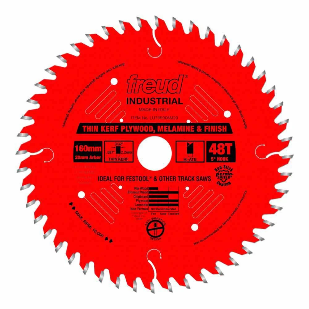 Freud LU79R006M20 160mm Thin Kerf Ultimate Plywood & Melamine Blade - Moutools