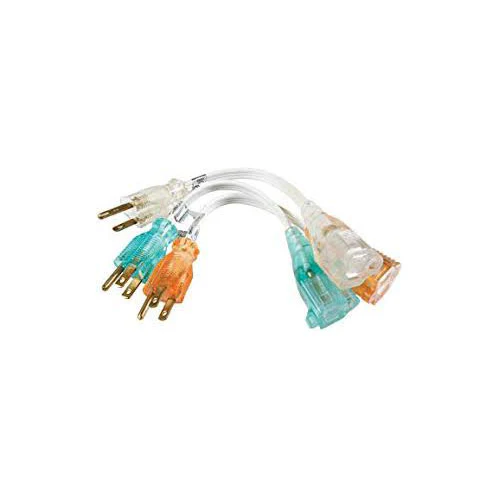 Coleman Cable 6991 Power Strip Liberator, 8-Inch Extension Cord, 3-Pack - Moutools