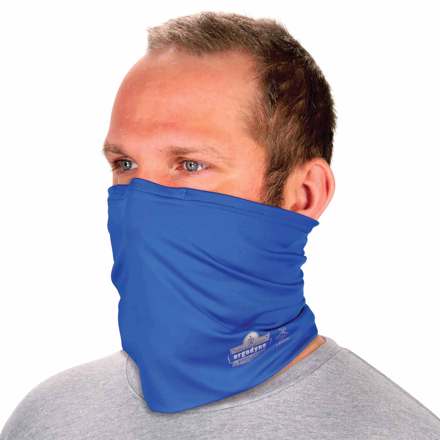 Ergodyne 42149 6489 L/XL Blue 2-Layer Cooling Multi-Band - Performance Knit - Moutools