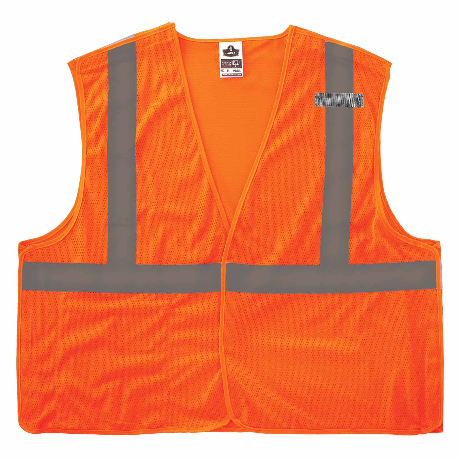 Ergodyne 24558 8215BA-S 4XL Orange Class 2 Economy Breakaway Mesh Vest - Single Size - Moutools