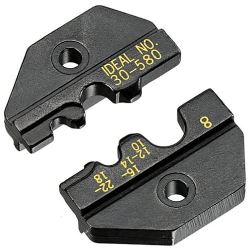IDEAL 30-580 Die Set, Non-Insulated Terminals, for Crimpmaster Crimp Tool Frame 30-506 - Moutools
