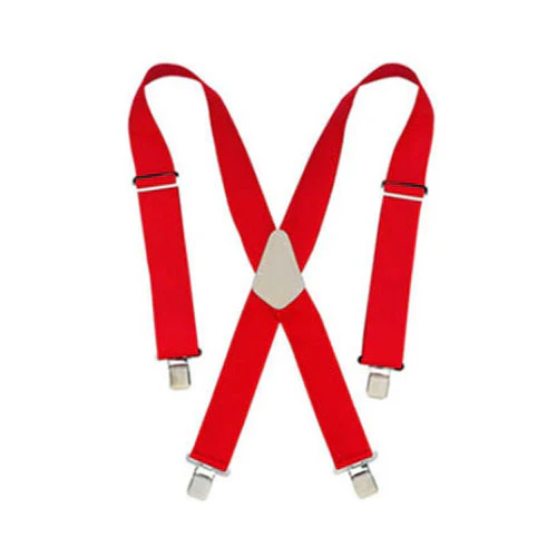 Custom Leather Craft 110RED Red Heavy Duty Work Suspenders - Moutools
