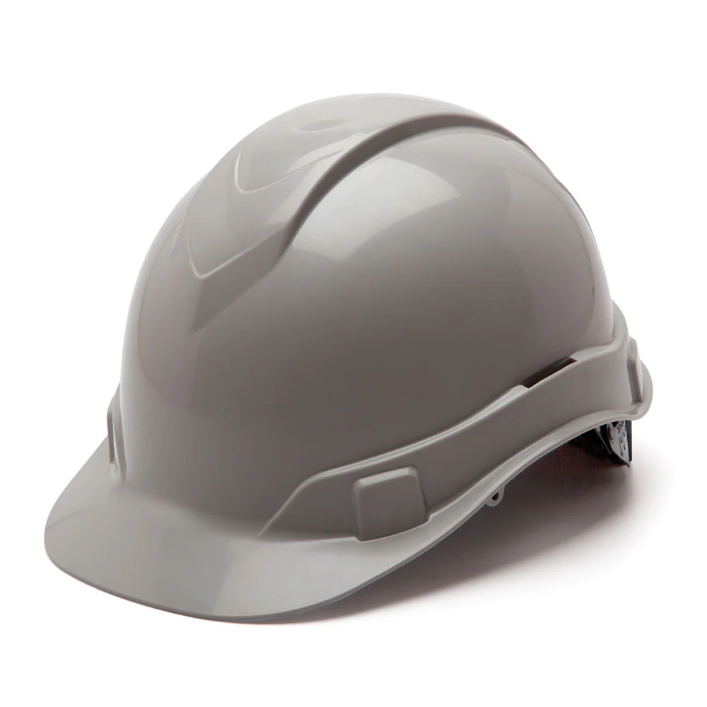 Pyramex HP44112 Ridgeline Hard Hat, Gray Cap Style 4 Pt Ratchet Suspension - Moutools