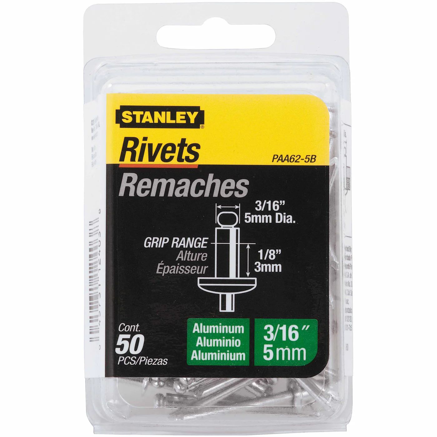 Stanley PAA62-5B Aluminum Rivets 3/16