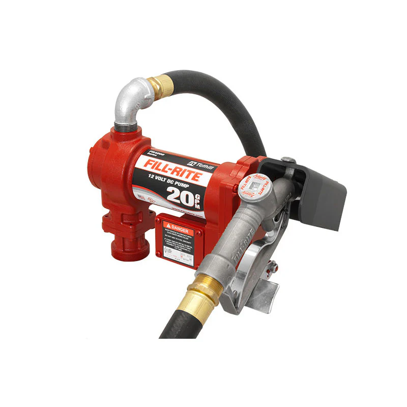 Fill-Rite FR4210G 12 Volt DC High Flow Pump with Hose and Manual Nozzle - Moutools